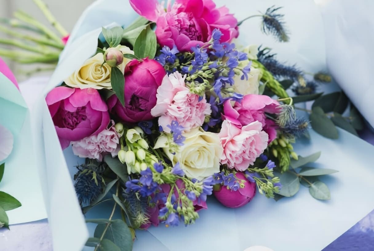 Оригинальный букет из роз